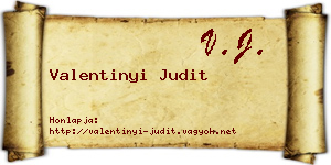 Valentinyi Judit névjegykártya