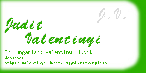 judit valentinyi business card